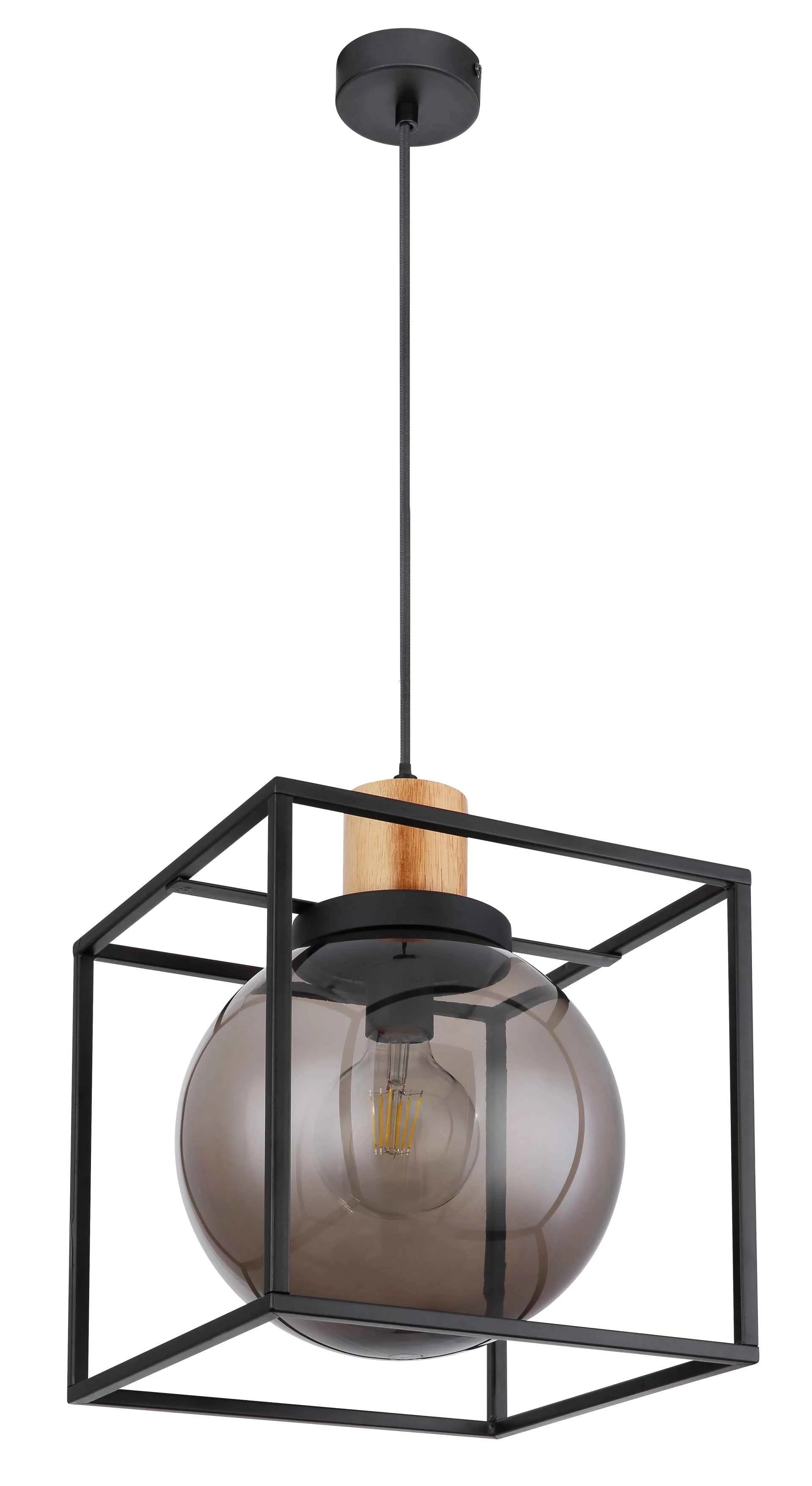 GLOBO Pendant Light Black Natural Wood LED E27 33815H | Buy in Kenya | Red Rhino