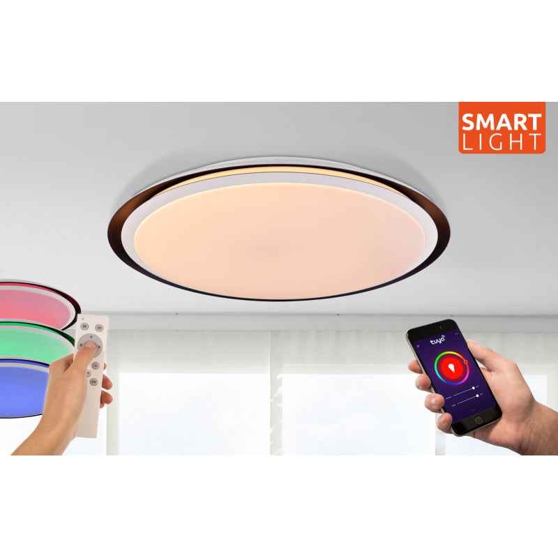 GLOBO Ceiling Light White Black RGB LED 40W 41359-40RGBSH DESO | Buy in Kenya | Red Rhino