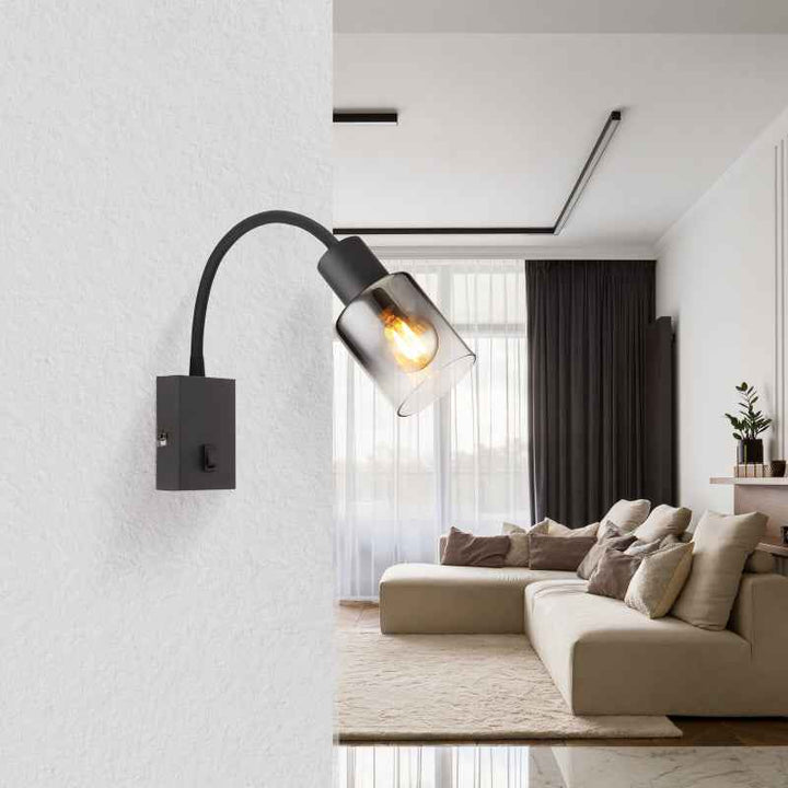 GLOBO Wall Light Black Smoked Glass E14 54308W | Buy in Kenya | Red Rhino