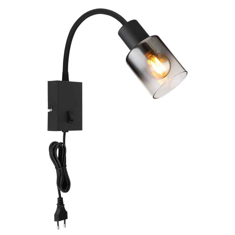 GLOBO Wall Light Black Smoked Glass E14 54308W | Buy in Kenya | Red Rhino