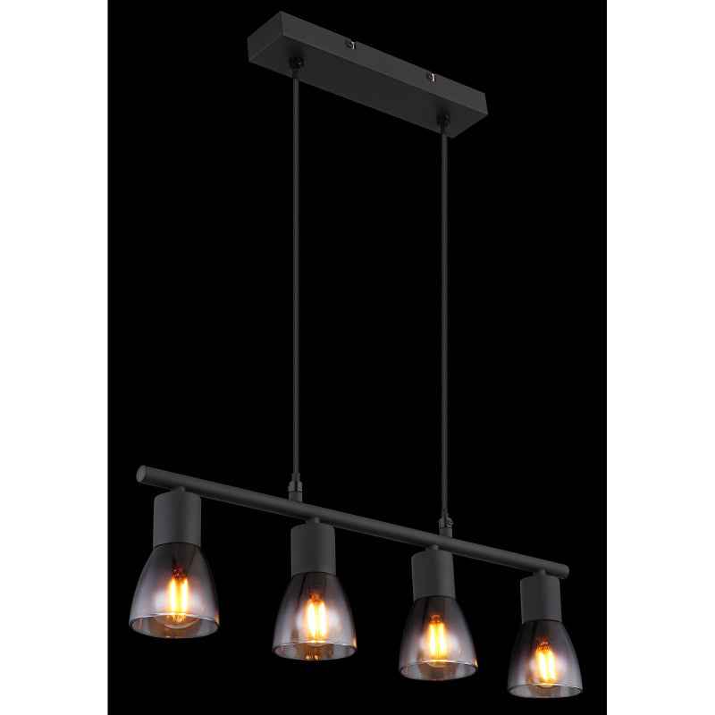 GLOBO Pendant Light Black Smoked Glass 4xE14 54312-4H | Buy in Kenya | Red Rhino