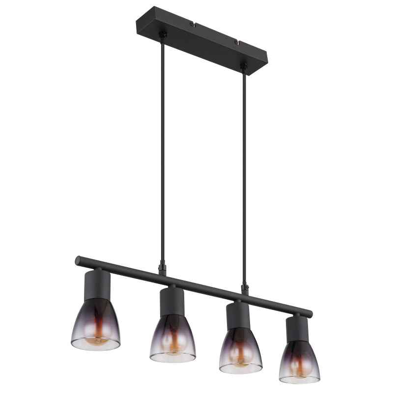 GLOBO Pendant Light Black Smoked Glass 4xE14 54312-4H | Buy in Kenya | Red Rhino