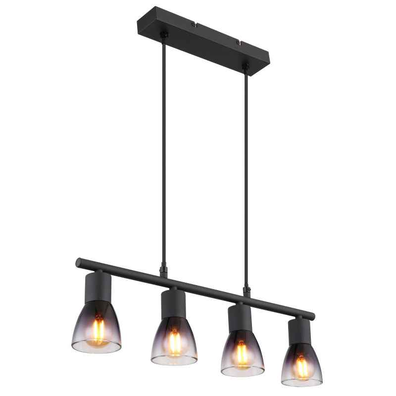 GLOBO Pendant Light Black Smoked Glass 4xE14 54312-4H | Buy in Kenya | Red Rhino