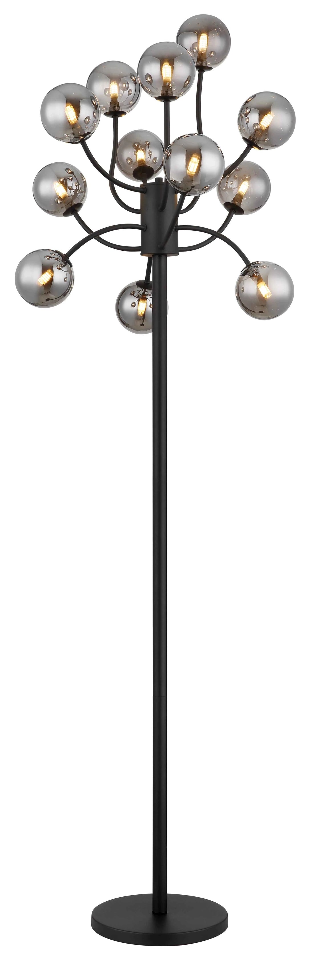 GLOBO Floor Lamp Black Smoky Glass 12xG9 LED 56133-12S | Buy in Kenya | Red Rhino