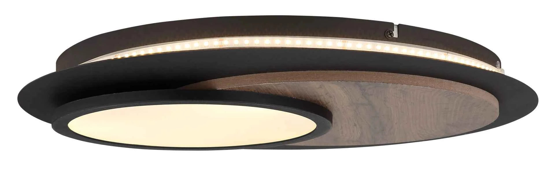 GLOBO Ceiling Light Black Dark Wood LED 24W 3000K 67351-24 | Buy in Kenya | Red Rhino