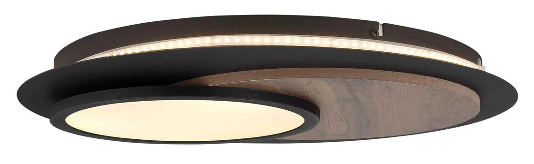 GLOBO Ceiling Light Black Dark Wood LED 24W 3000K 67351-24 | Buy in Kenya | Red Rhino