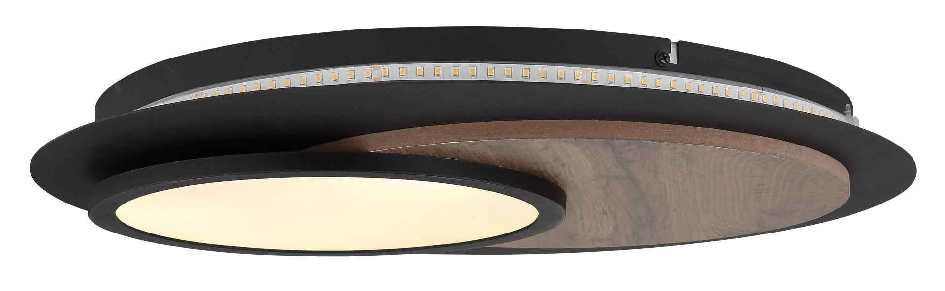 GLOBO Ceiling Light Black Dark Wood LED 24W 3000K 67351-24 | Buy in Kenya | Red Rhino