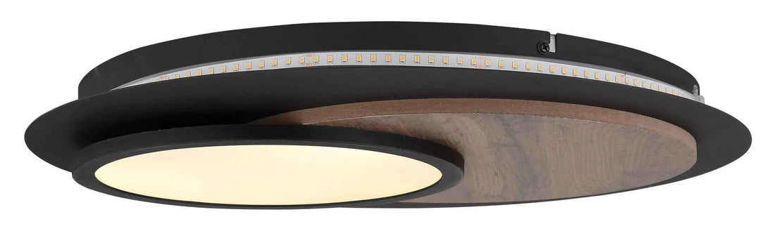 GLOBO Ceiling Light Black Dark Wood LED 24W 3000K 67351-24 | Buy in Kenya | Red Rhino