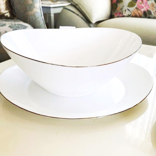 Aurora Luxe - 24 Piece Asymmetrical Opal Dinner Set - Red Rhino