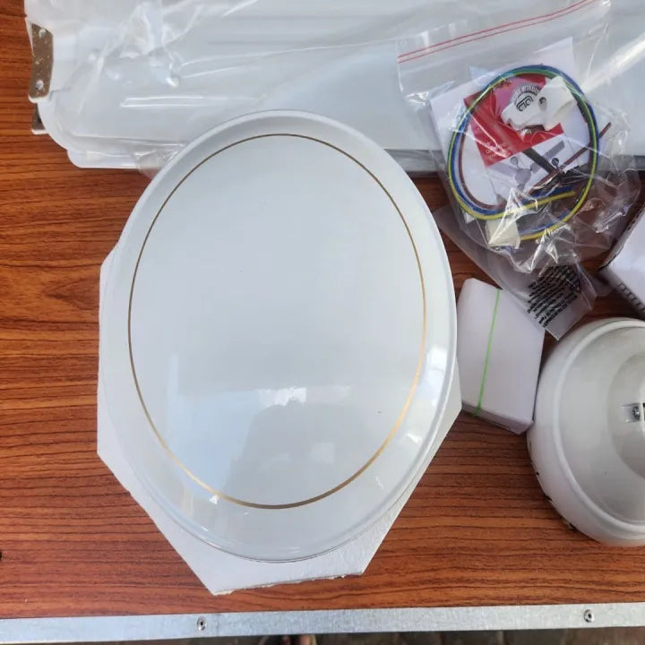 Havells Riga white ceiling fan motor cover and accessories