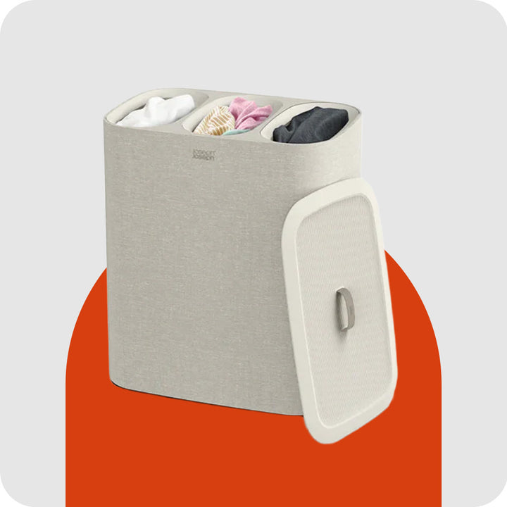 Joseph Joseph Tota Trio 90L Laundry Basket Ecru
