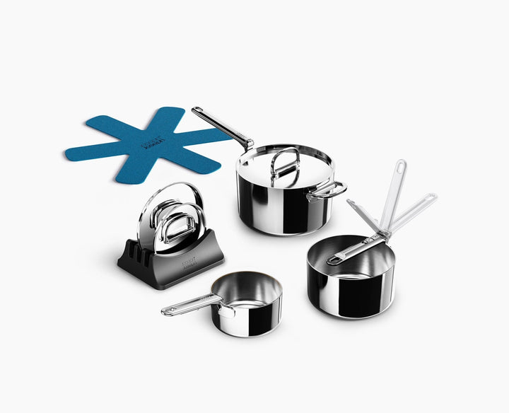 Joseph Joseph Space Steel 3-Pan Stainless-Steel Saucepan Set 1000031 - official product image 1