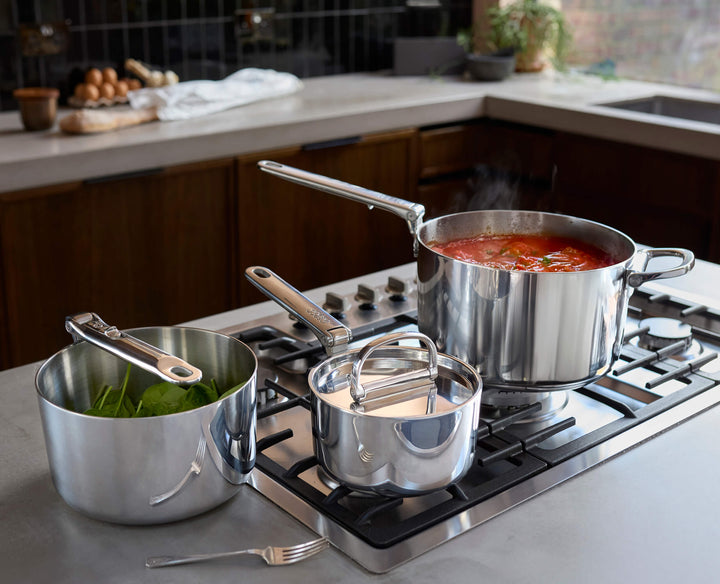 Joseph Joseph Space Steel 3-Pan Stainless-Steel Saucepan Set 1000031 - official product image 2