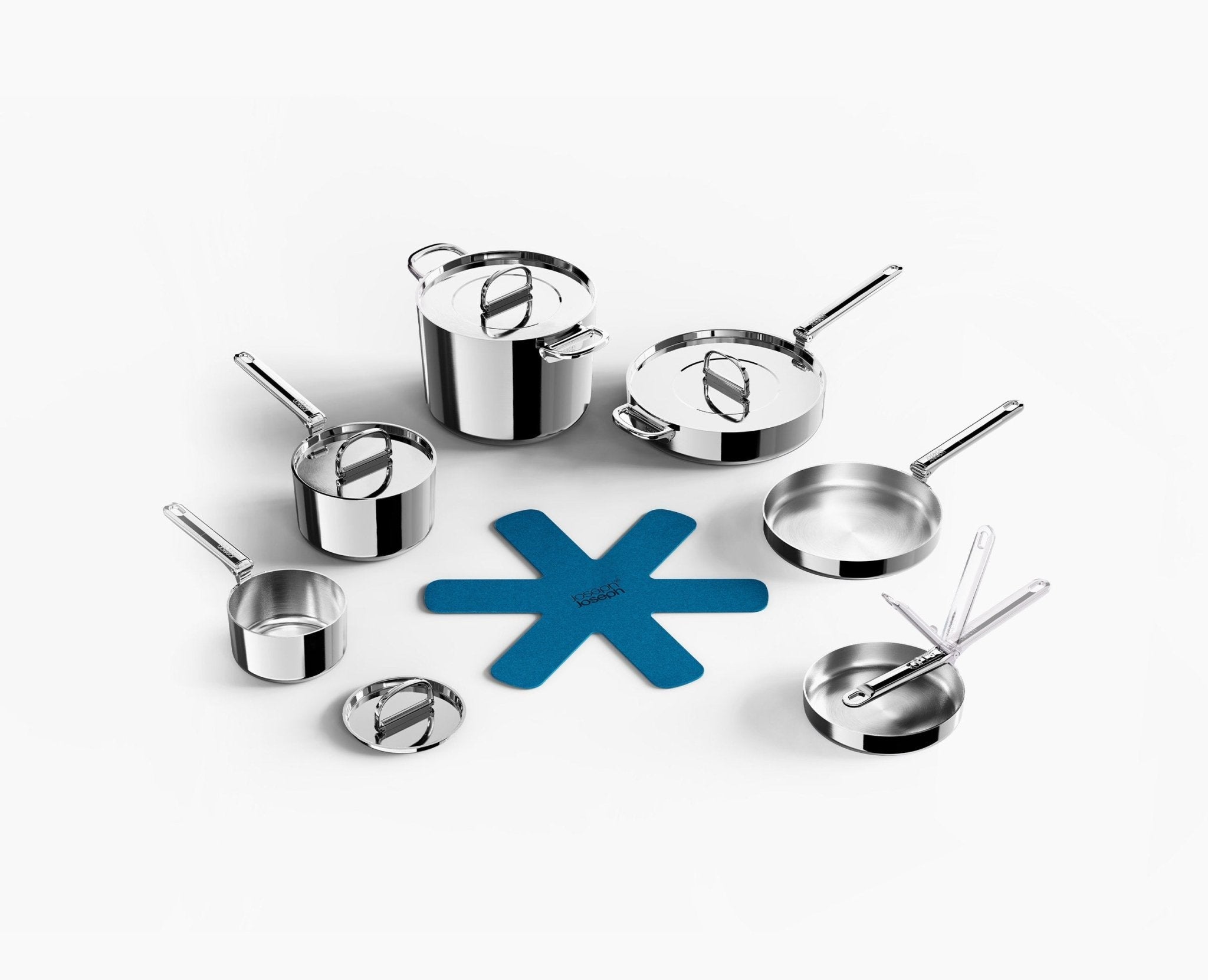 Joseph Joseph Space Steel 6-Piece Stainless-Steel Cookware Set 1000033 - official product image 1