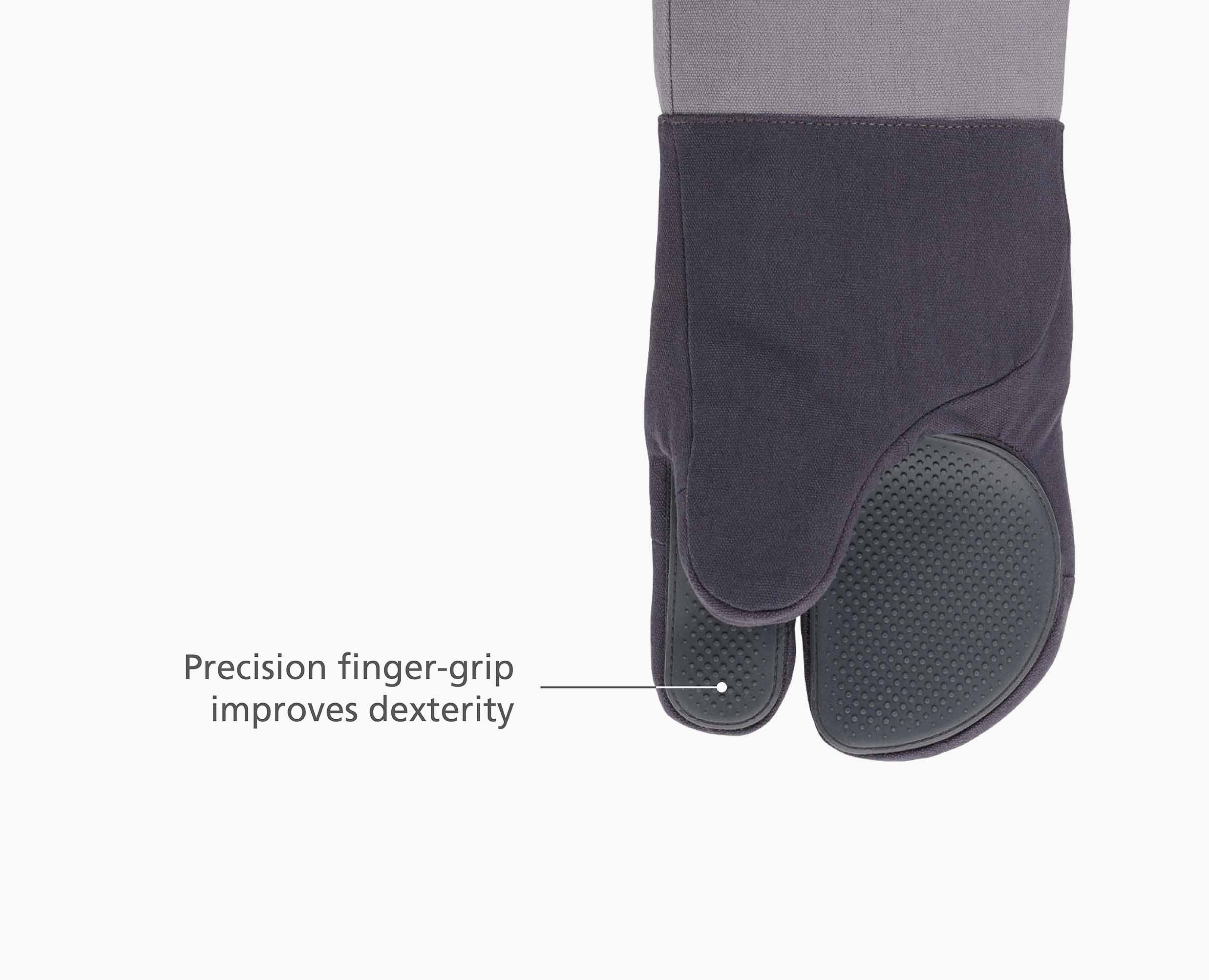 Joseph Joseph Pinch Easy-Grip Oven Gloves Pair Grey 20230 — grip and heat-protection feature diagram