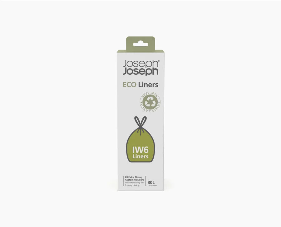 Joseph Joseph IW6 30L Eco Bin Liners 4 Packs 80 Pieces Grey 30143 — IW6 recycled 30-litre liner pack