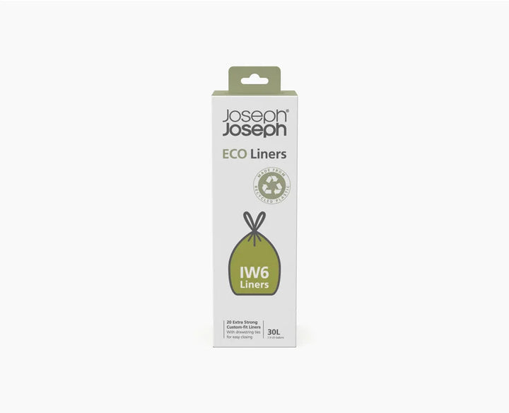 Joseph Joseph IW6 30L Eco Bin Liners 4 Packs 80 Pieces Grey 30143 — IW6 recycled 30-litre liner pack