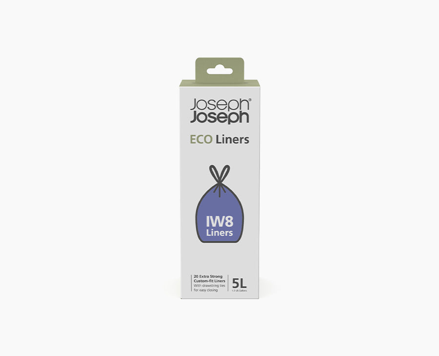 Joseph Joseph IW8 5L Eco Bin Liners 80 Pieces Grey 30148 — IW8 recycled 5-litre liner pack