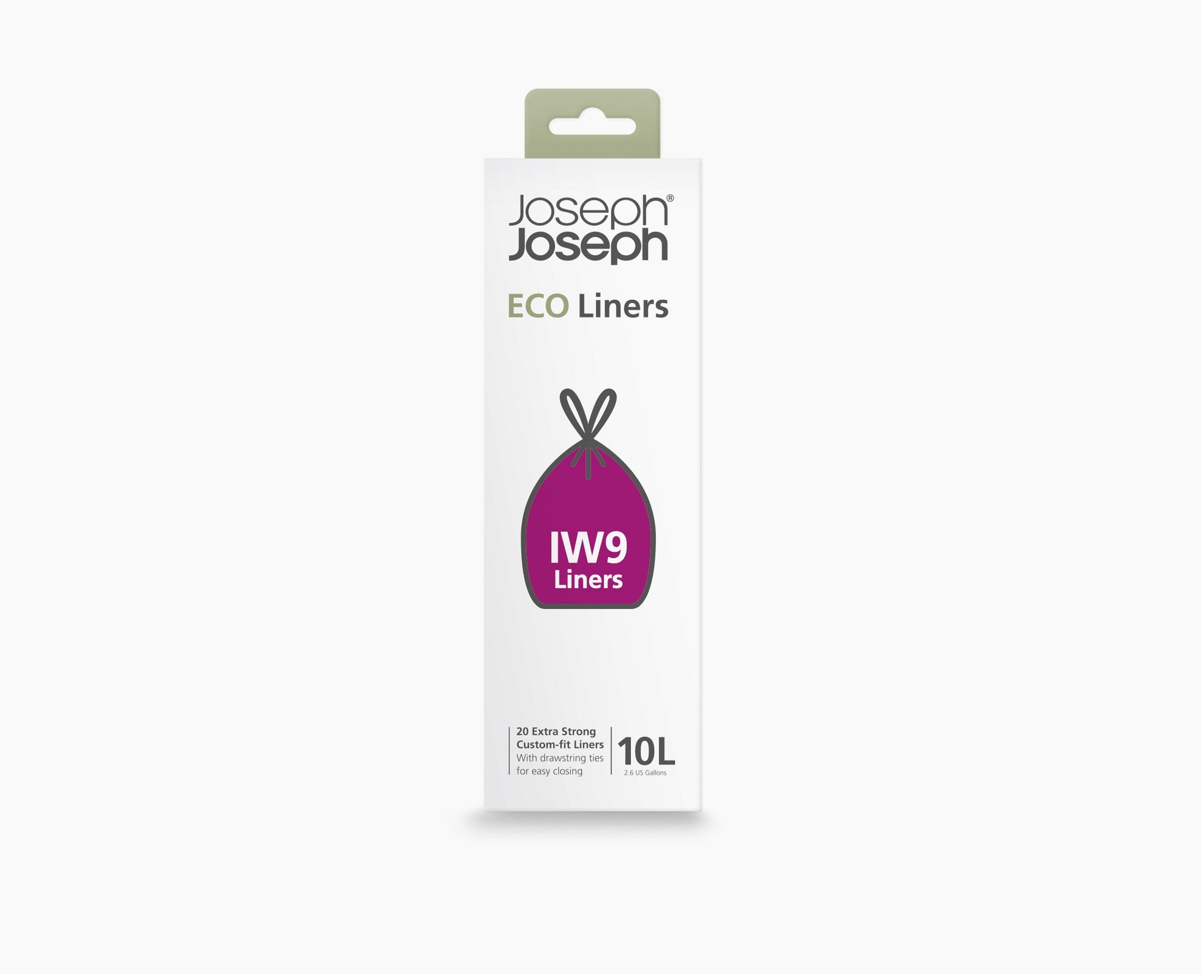 Joseph Joseph IW9 10L Eco Bin Liners 80 Pieces Grey 30154 — IW9 retail pack alternate view