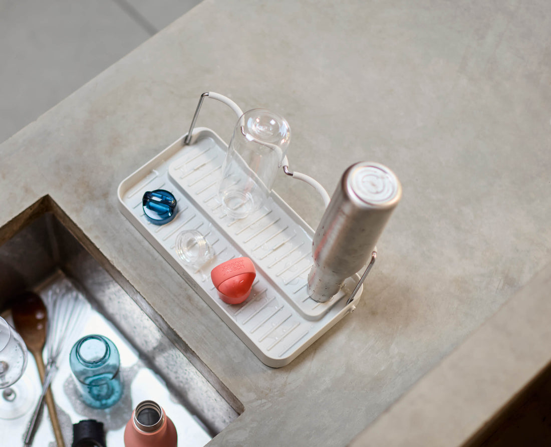 Joseph Joseph DrySmart Folding Bottle Drying Rack Stone 6500033 - official product image 4