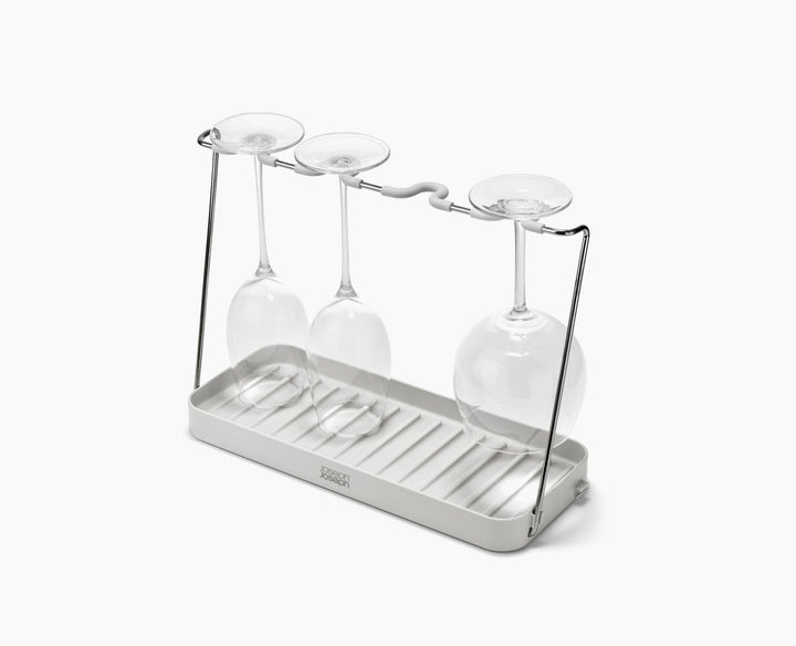 Joseph Joseph DrySmart Folding Wine Glass Drying Rack Stone 6500034 - official product image 1