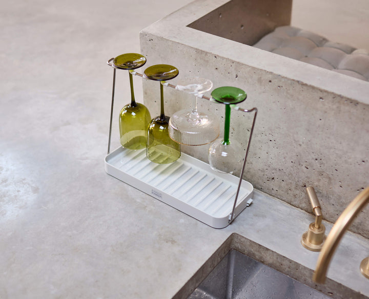 Joseph Joseph DrySmart Folding Wine Glass Drying Rack Stone 6500034 - official product image 2