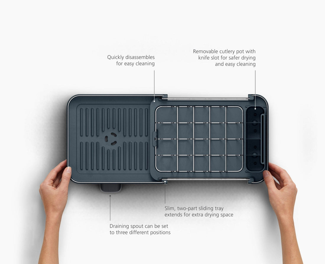 Joseph Joseph Extend Slim Steel Expandable Dish Rack Grey 6500035 - official product image 6