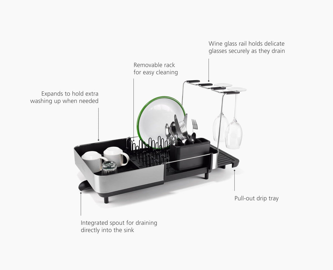 Joseph Joseph Extend Steel Plus Dish Rack Black 6500040 - official product image 6