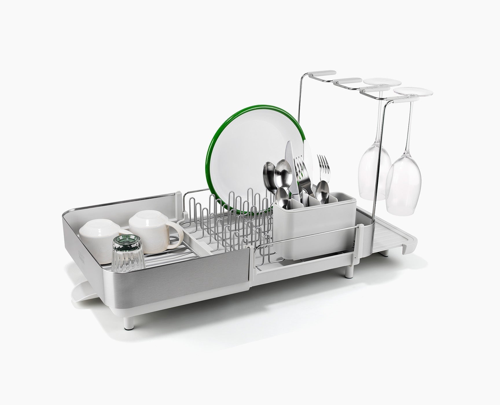 Joseph Joseph Extend Steel Plus Dish Rack Light Stone 6500041 - official product image 1