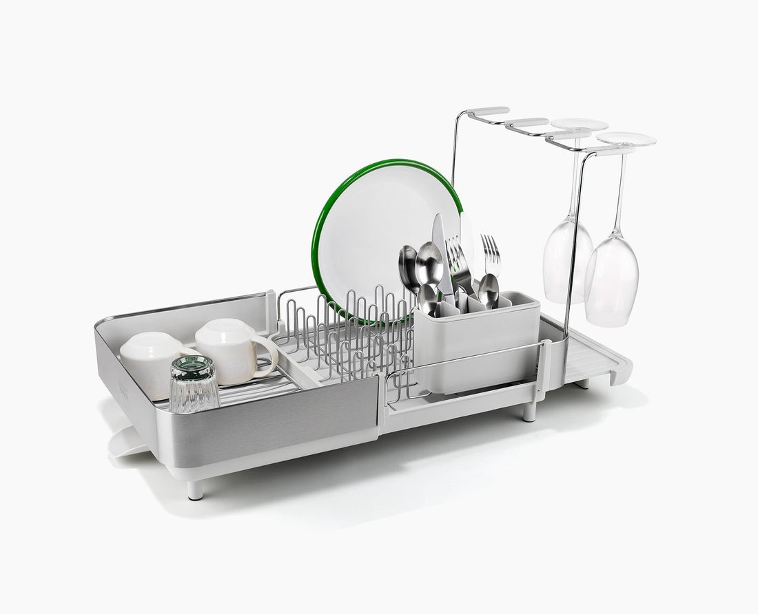 Joseph Joseph Extend Steel Plus Dish Rack Light Stone 6500041 - official product image 1