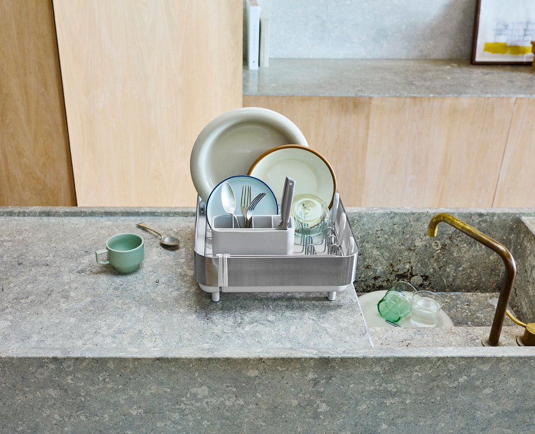 Joseph Joseph Extend Steel Plus Dish Rack Light Stone 6500041 - official product image 4