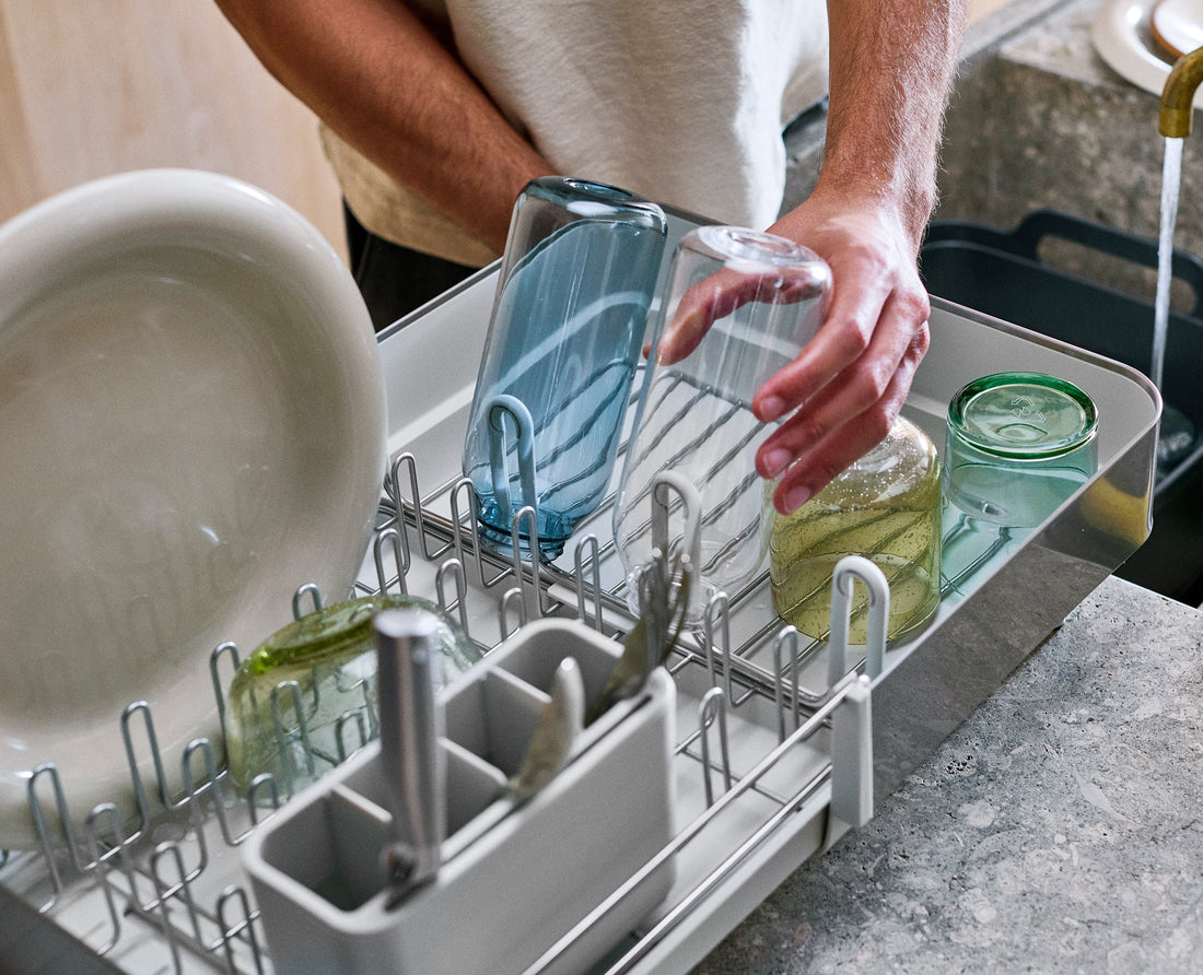 Joseph Joseph Extend Steel Plus Dish Rack Light Stone 6500041 - official product image 5