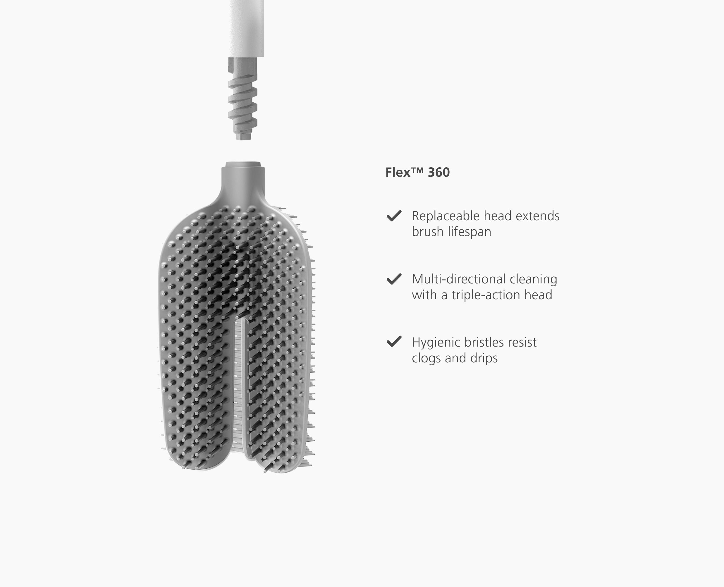 Joseph Joseph Flex 360 Toilet Brush Gloss White 7000003 - official product image 7