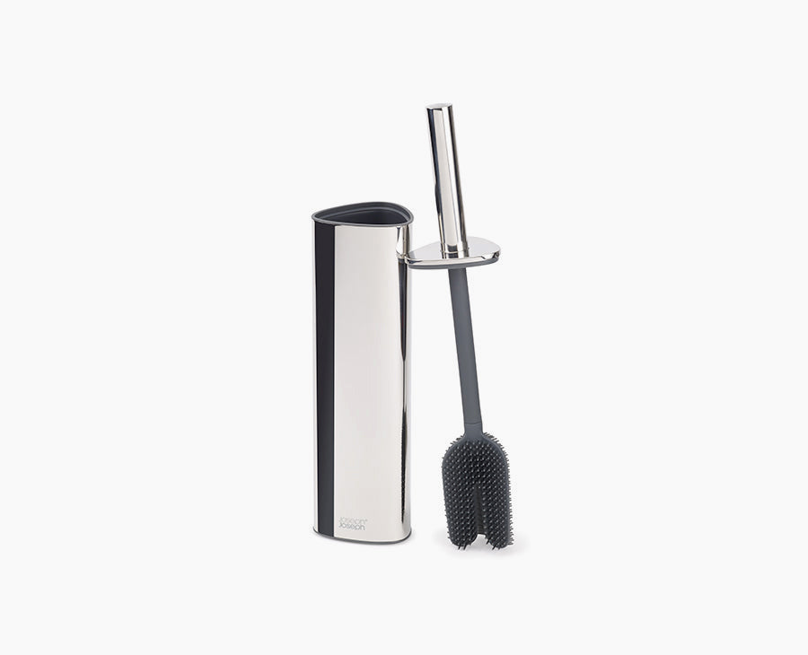 Joseph Joseph Flex 360 Luxe Advanced Toilet Brush Stainless Steel 70583 — toilet brush with stainless-steel holder