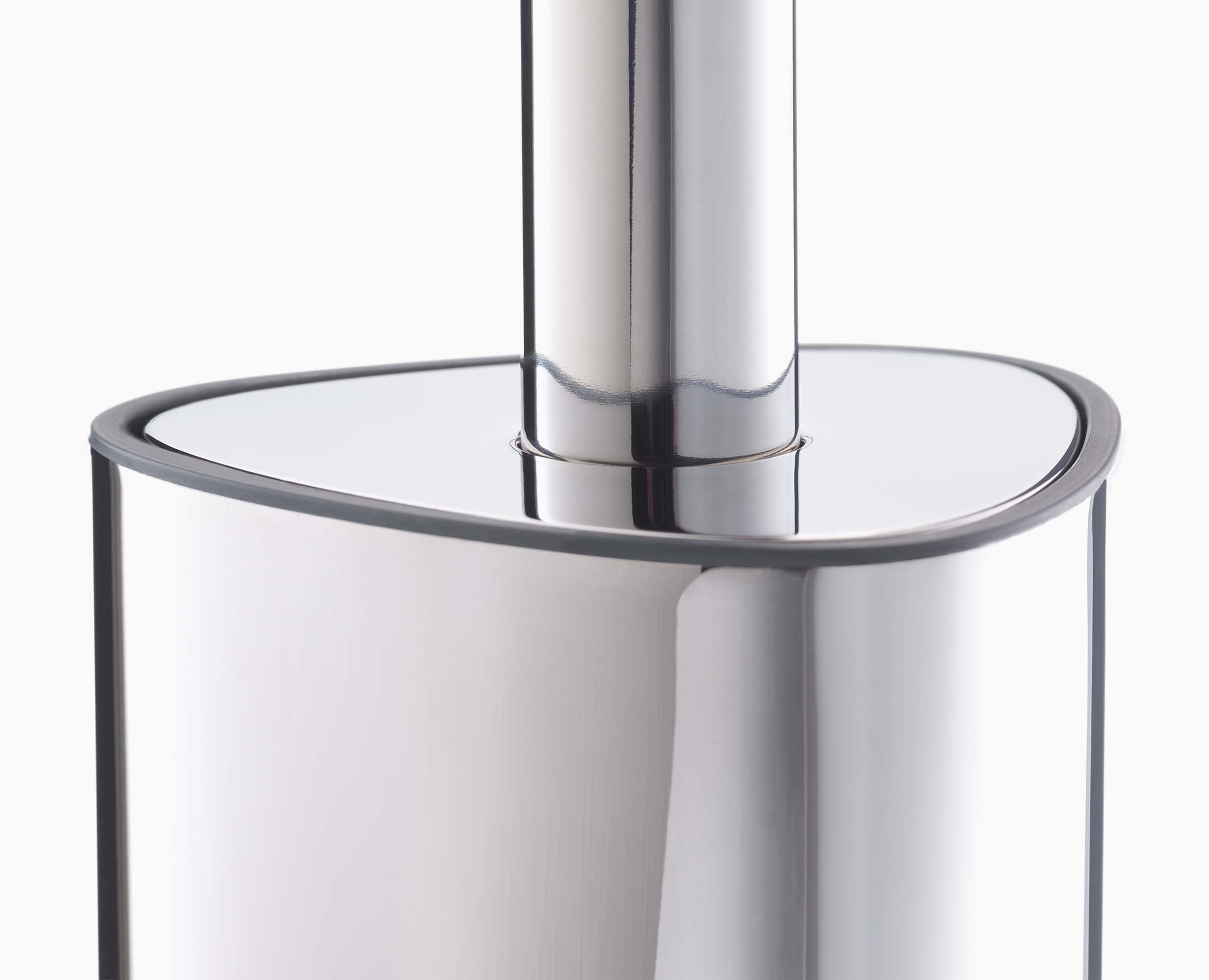 Joseph Joseph Flex 360 Luxe Advanced Toilet Brush Stainless Steel 70583 — fast-draining anti-clog head detail