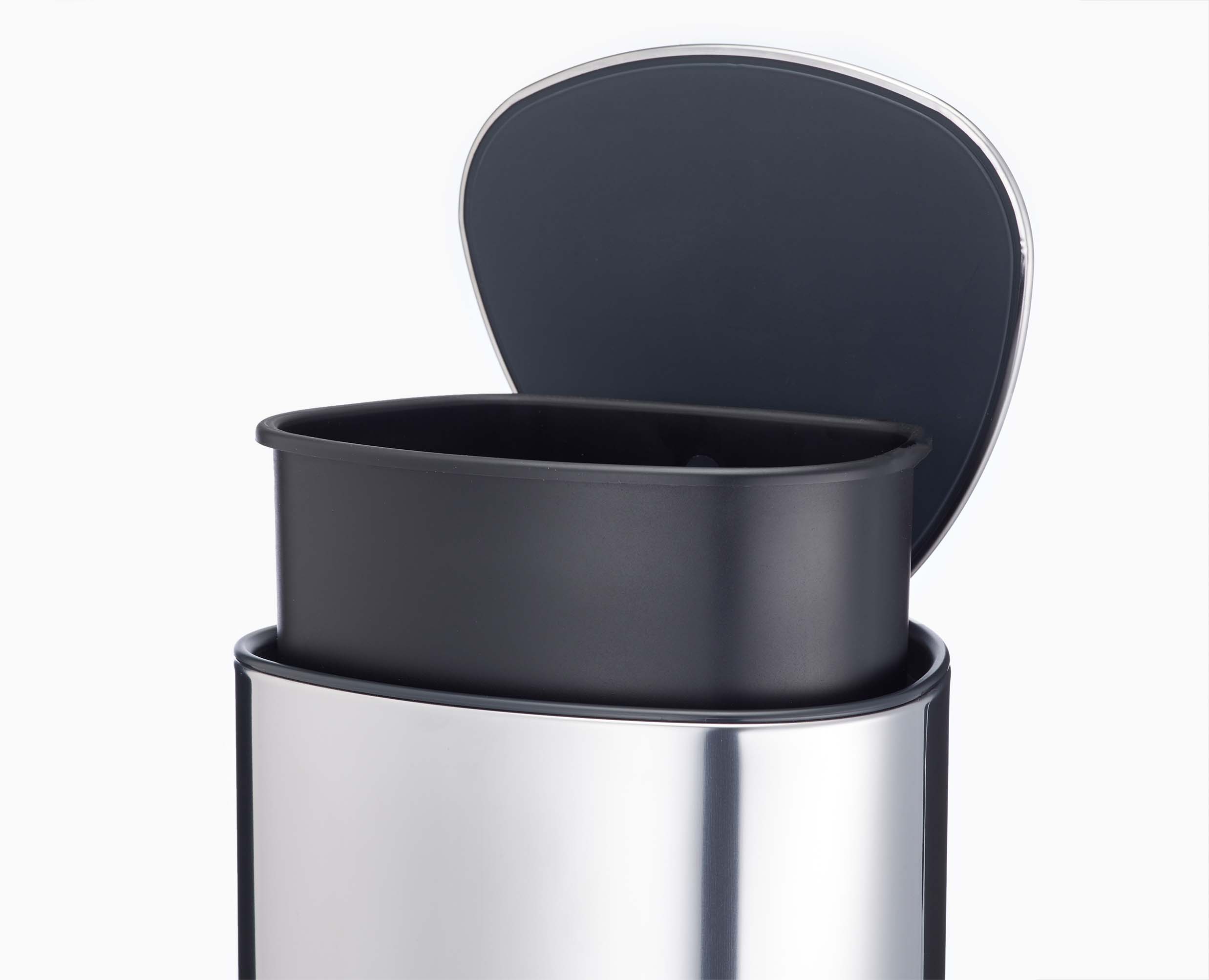 Joseph Joseph EasyStore Luxe 5L Pedal Bin with Liner Storage Stainless Steel 70596 — removable bucket and liner components