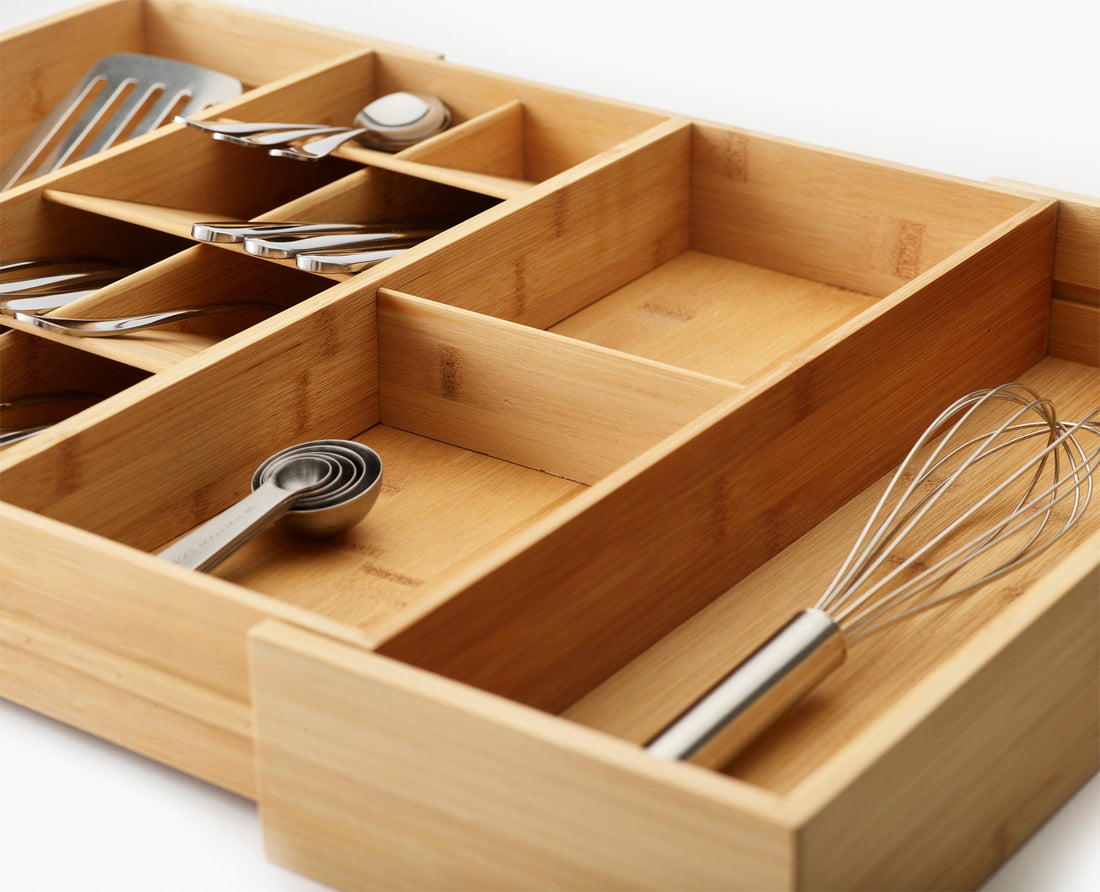 Joseph Joseph DrawerStore Bamboo Expanding Cutlery Organiser 851696, official gallery image 5