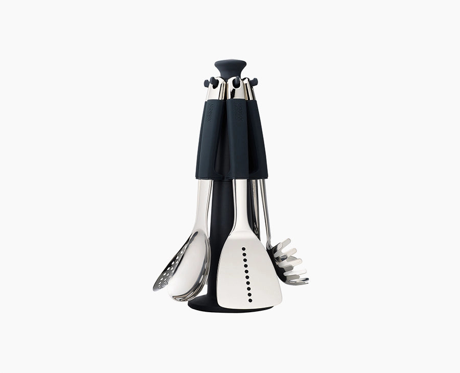 Joseph Joseph Elevate Steel Utensil Carousel 95029 — six-piece stainless-steel utensil carousel