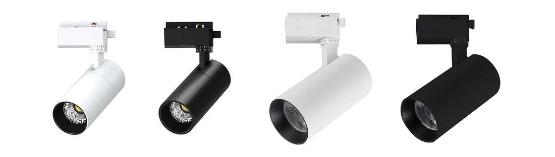 Official Liper F-series tracklight lineup - white and black 20W and 30W models