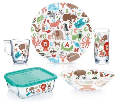 luminarc kids Eat and learn 5pc set- V1367 - Red Rhino