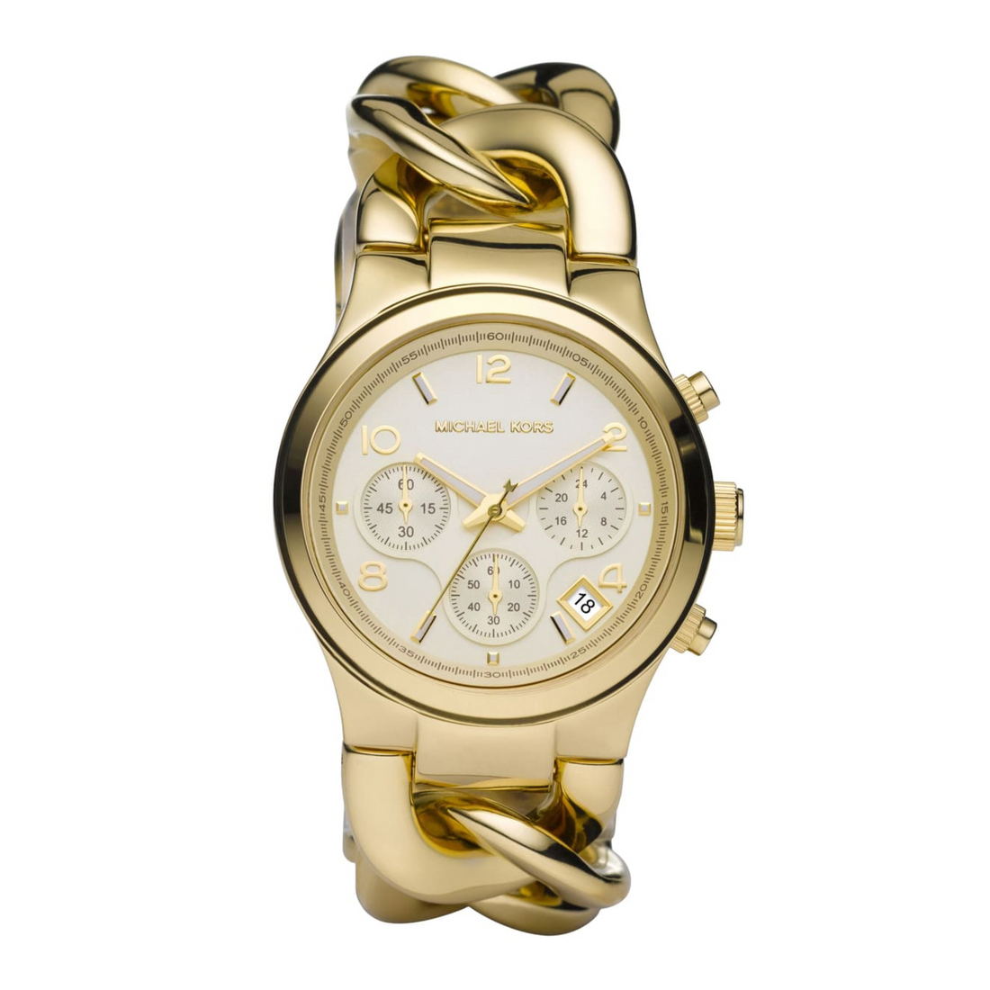 Michael Kors MK3131 gold-tone chronograph watch alternative front product view