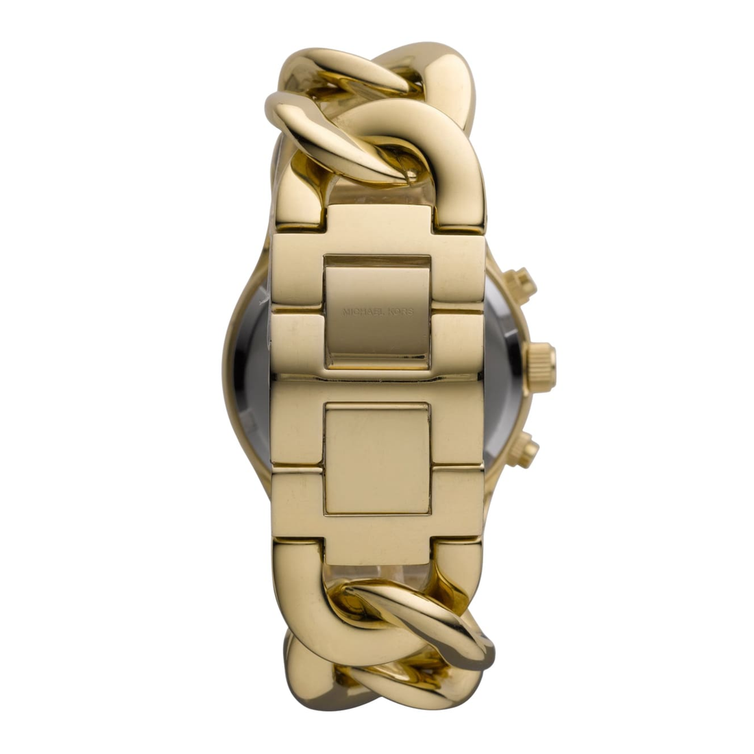 Michael Kors MK3131 gold-tone chain bracelet and clasp detail