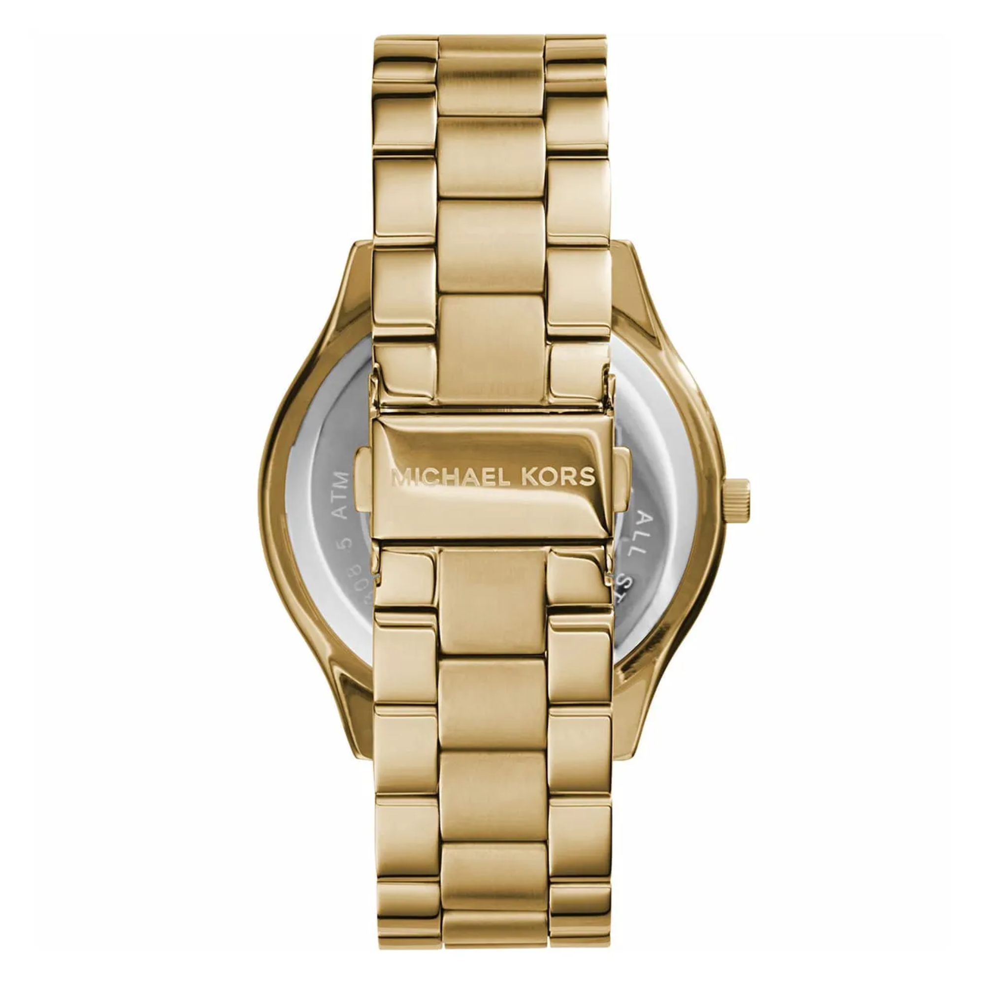 Michael Kors Slim Runway MK3179 side profile with MK crown