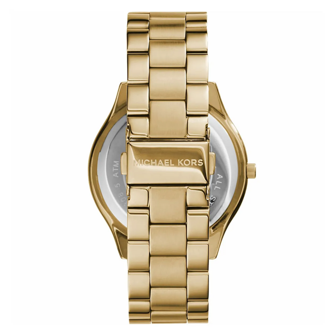 Michael Kors Slim Runway MK3179 side profile with MK crown