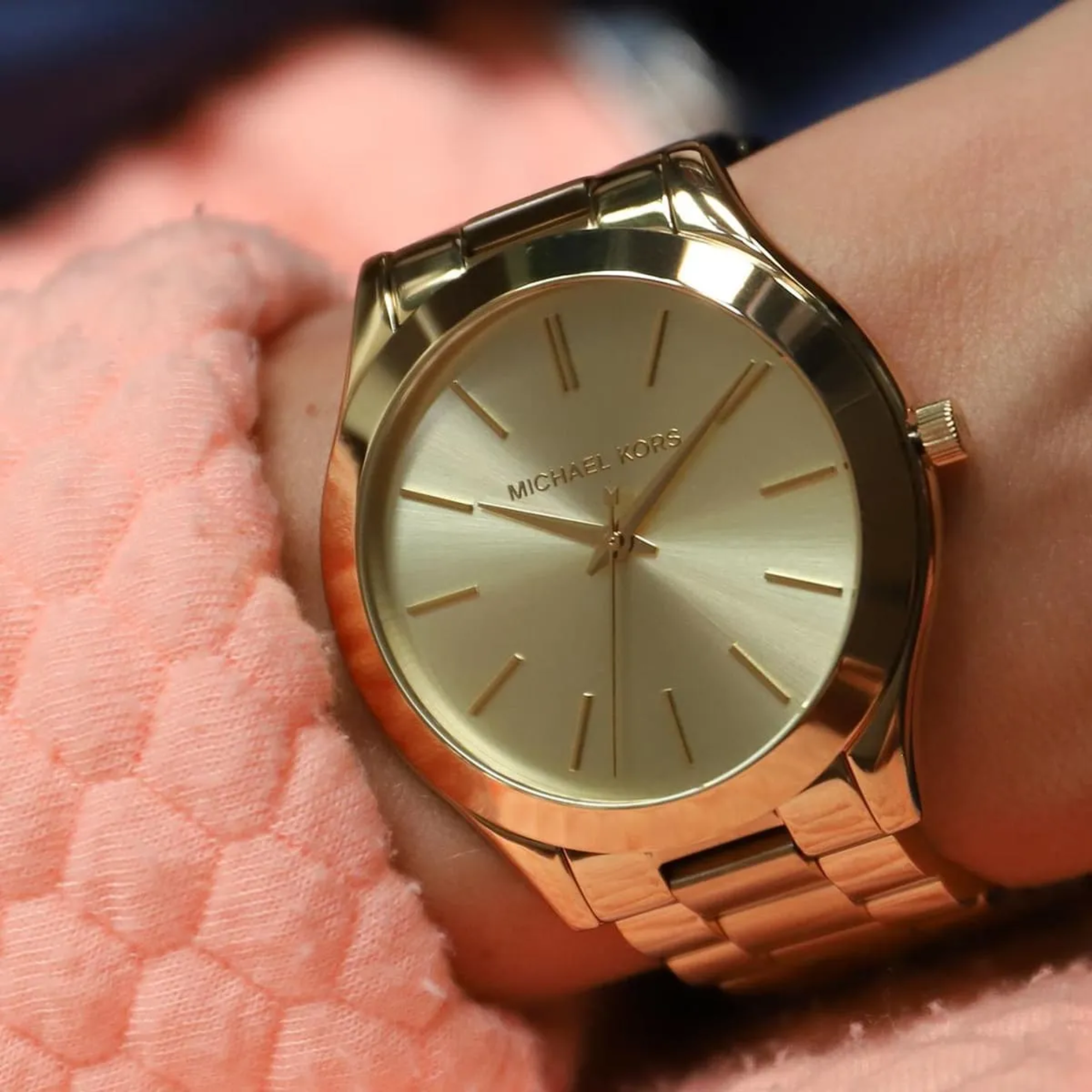Michael Kors Slim Runway MK3179 close-up on wrist