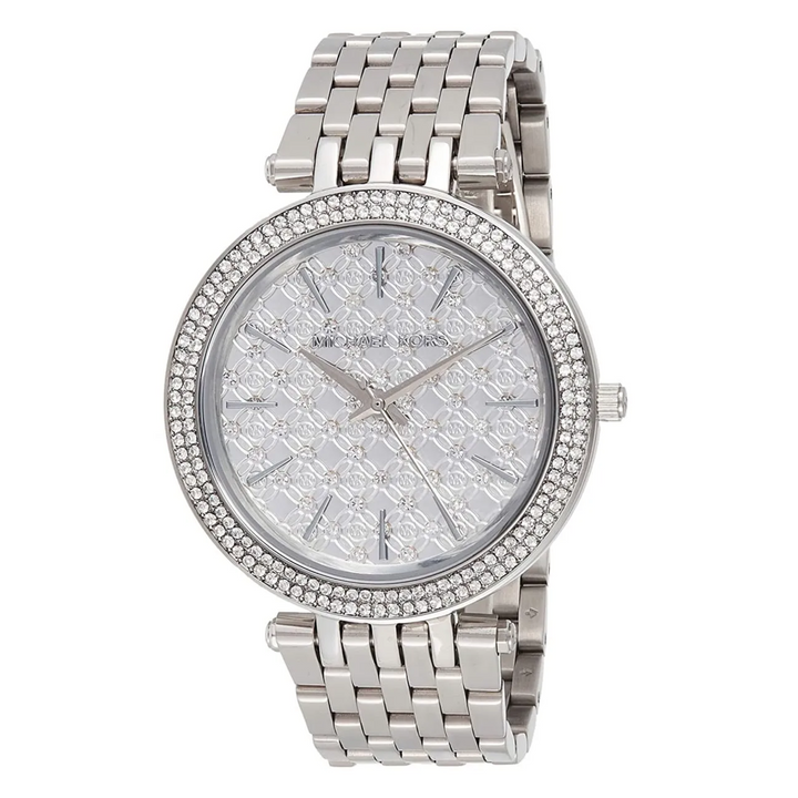 Michael Kors Darci MK3404 silver watch front product view