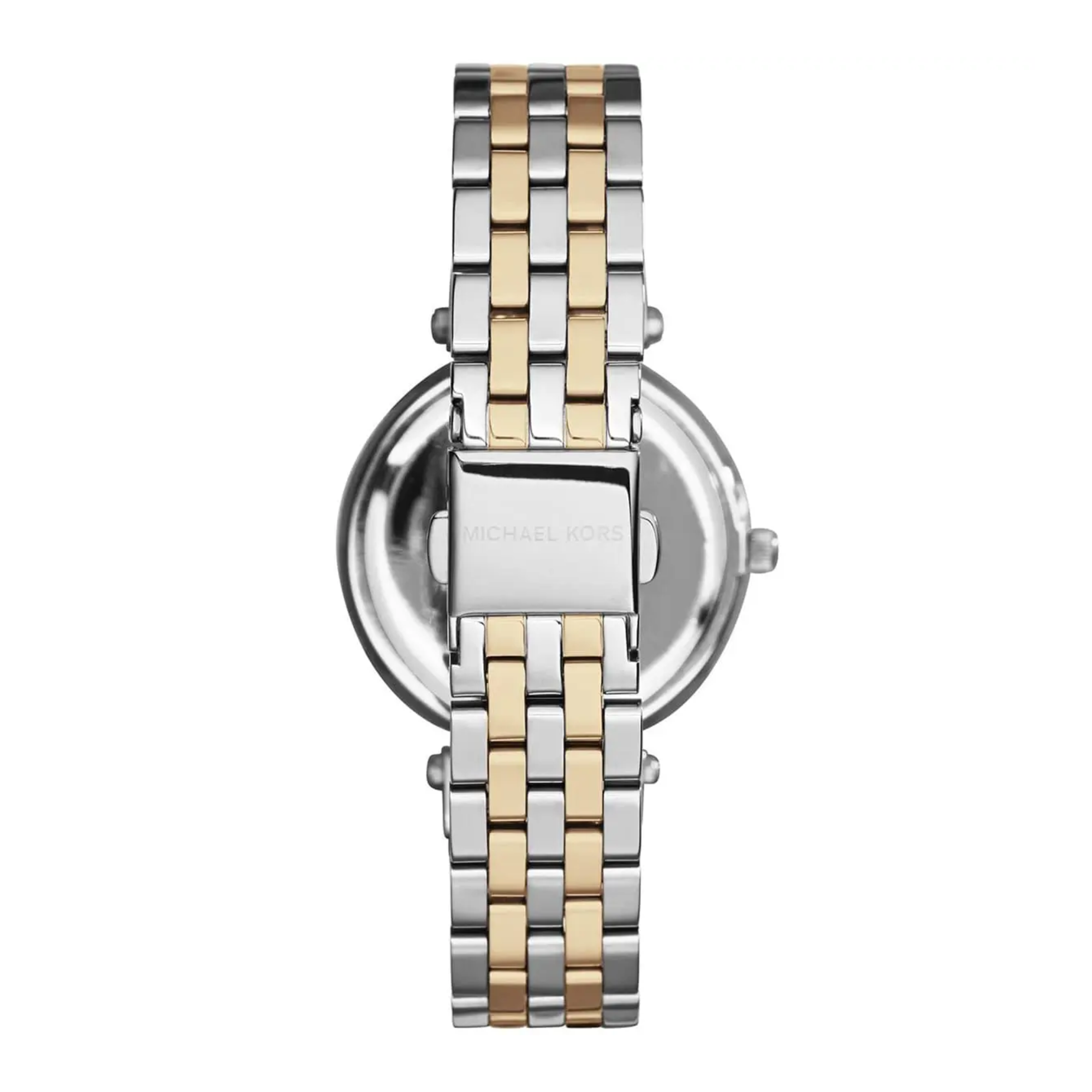 Michael Kors Mini Darci MK3405 two-tone stainless steel bracelet and clasp rear view