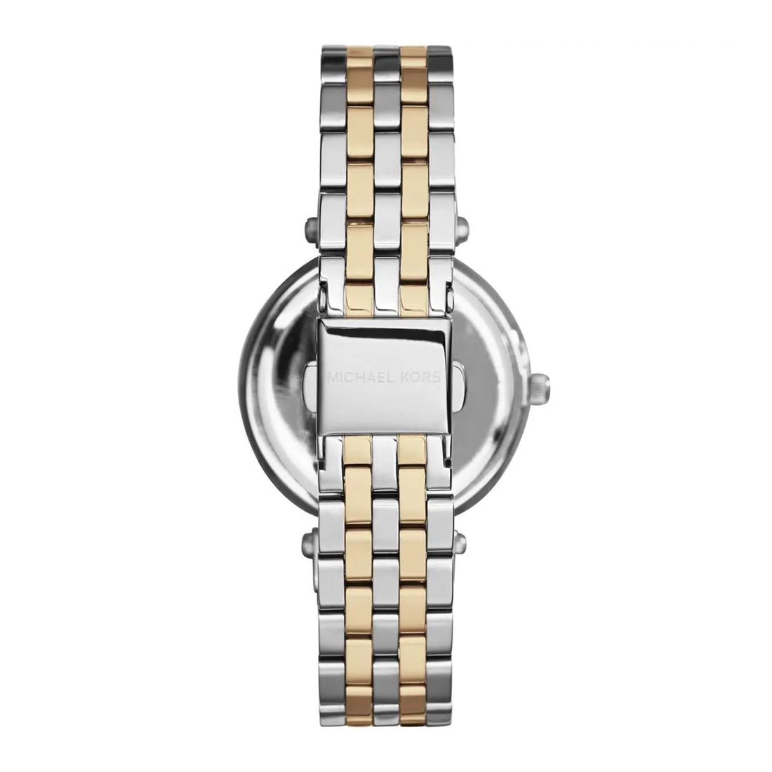 Michael Kors Mini Darci MK3405 two-tone stainless steel bracelet and clasp rear view