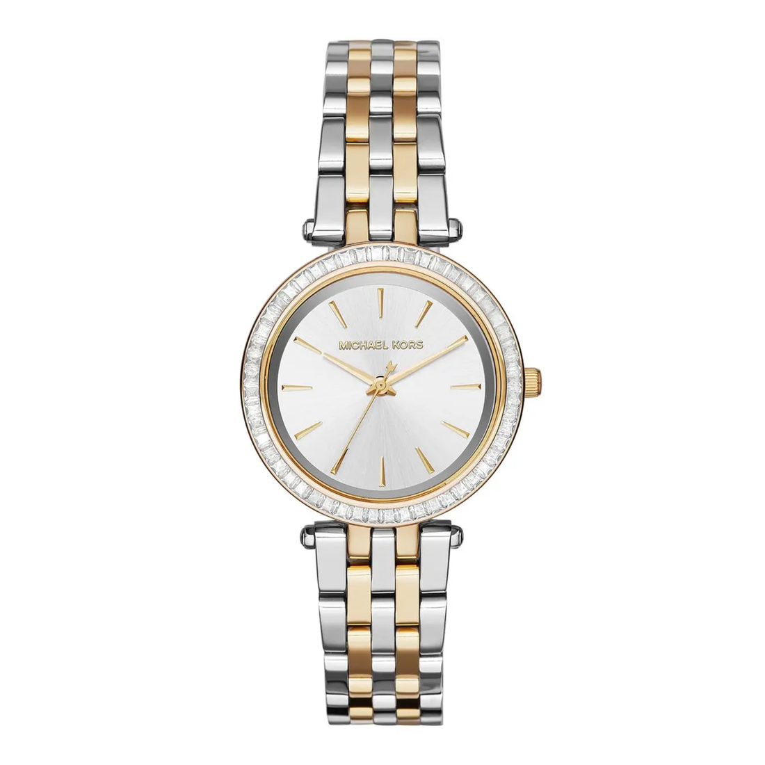 Michael Kors Mini Darci MK3405 women's two-tone 33mm crystal bezel watch front view