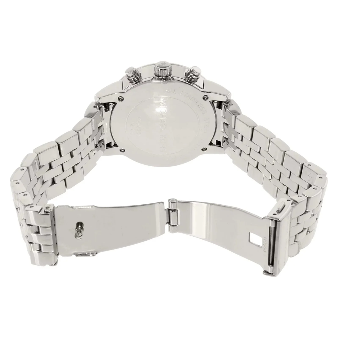 Michael Kors MK5021 chronograph caseback bracelet open view